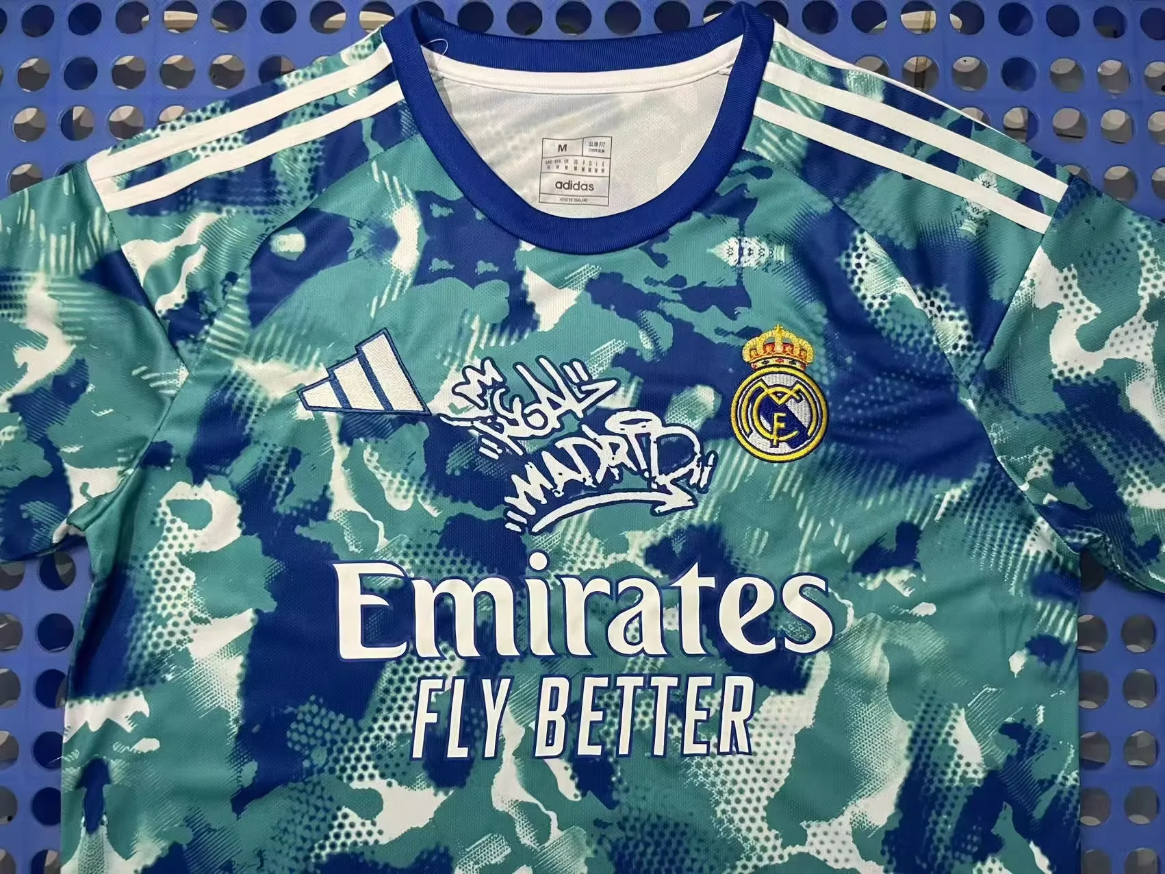 2025 Real Madrid Pre-Match Blue Soccer jersey 1:1