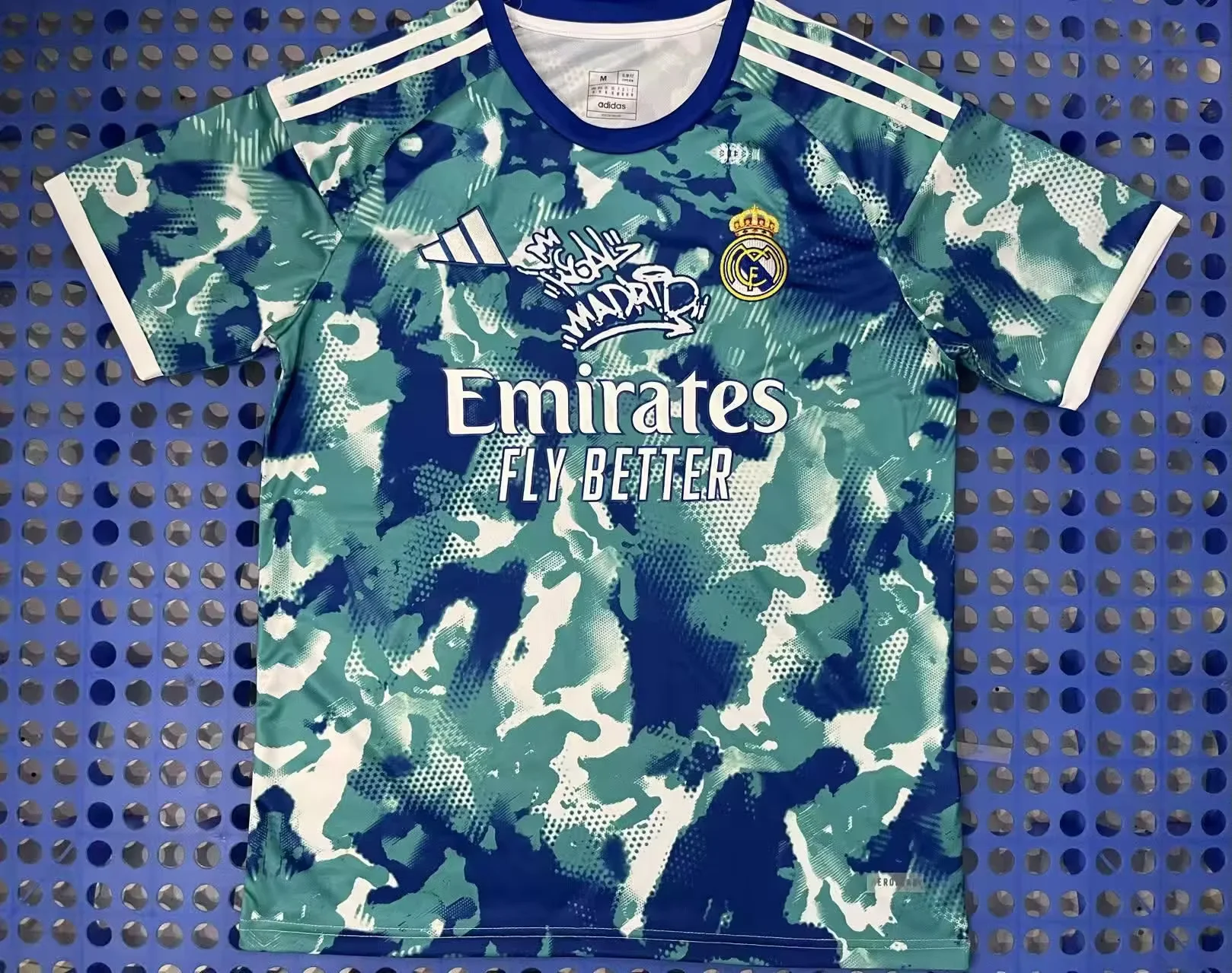 2025 Real Madrid Pre-Match Blue Soccer jersey 1:1