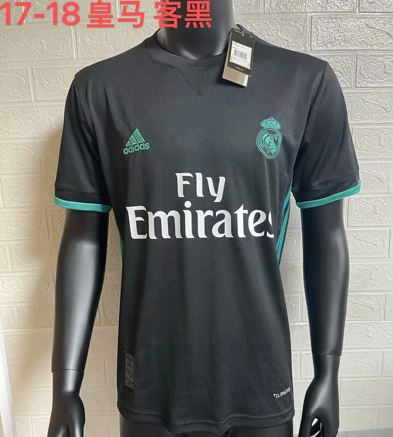 2017/2018 Retro Real Madrid Away Black Soccer Jersey 1:1 Thai Quality
