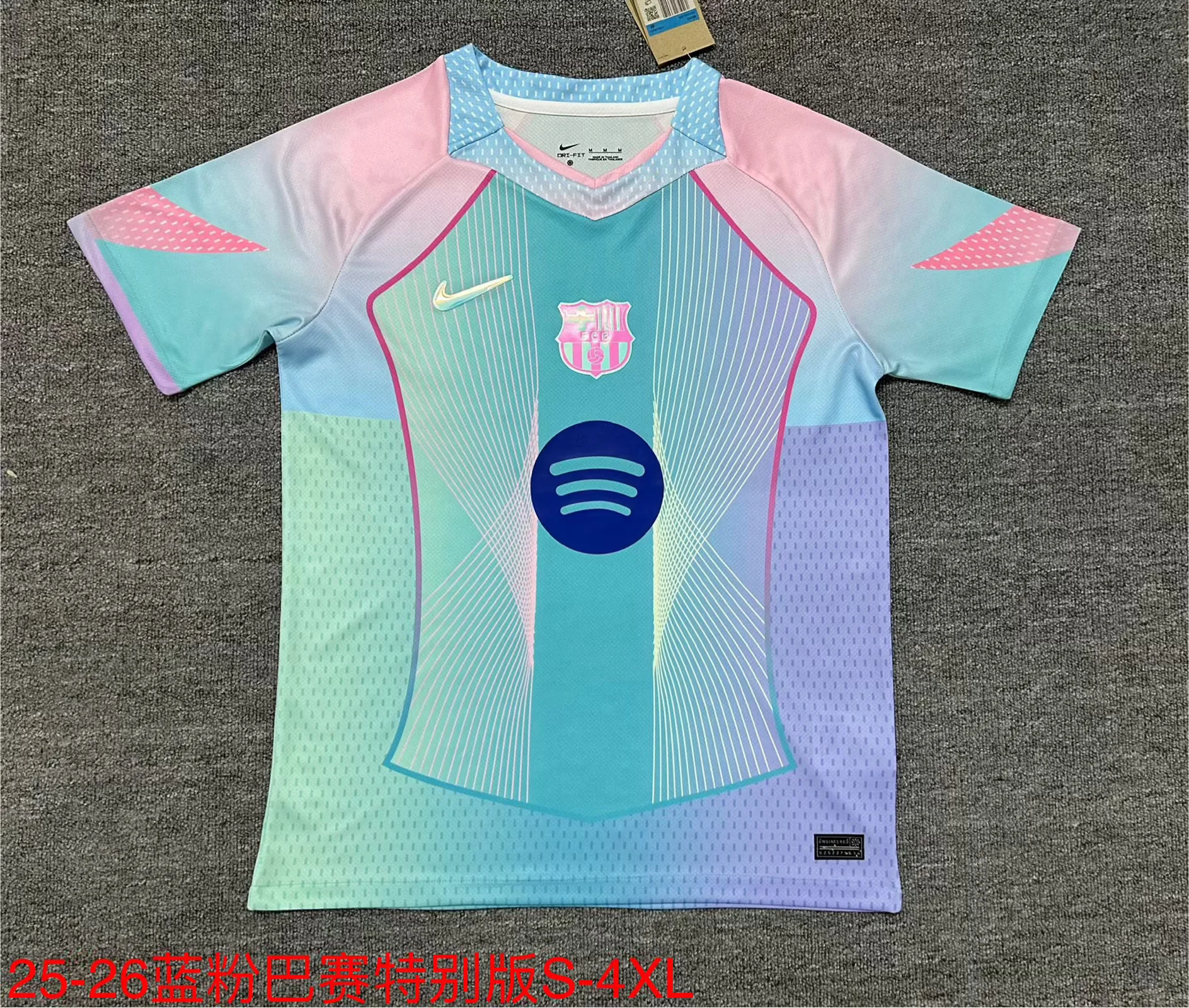 2025/2026 Barcelona Special Edition Blue Pink Football Shirt 1:1 Thai Quality