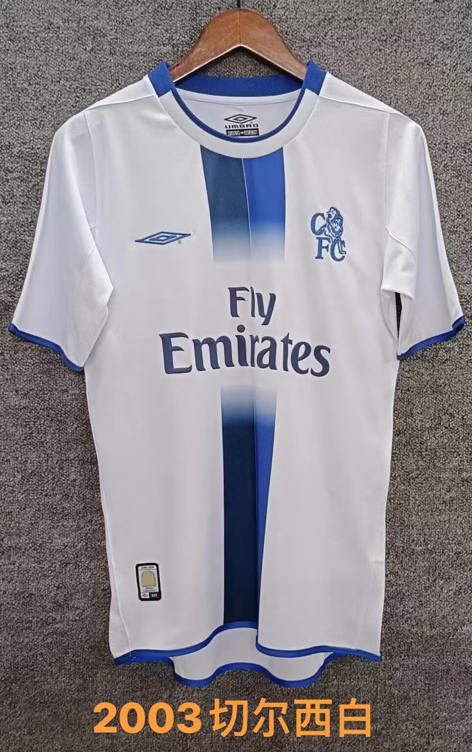 2003 Retro Chelsea Home White Football Shirt 1:1 Thai Quality