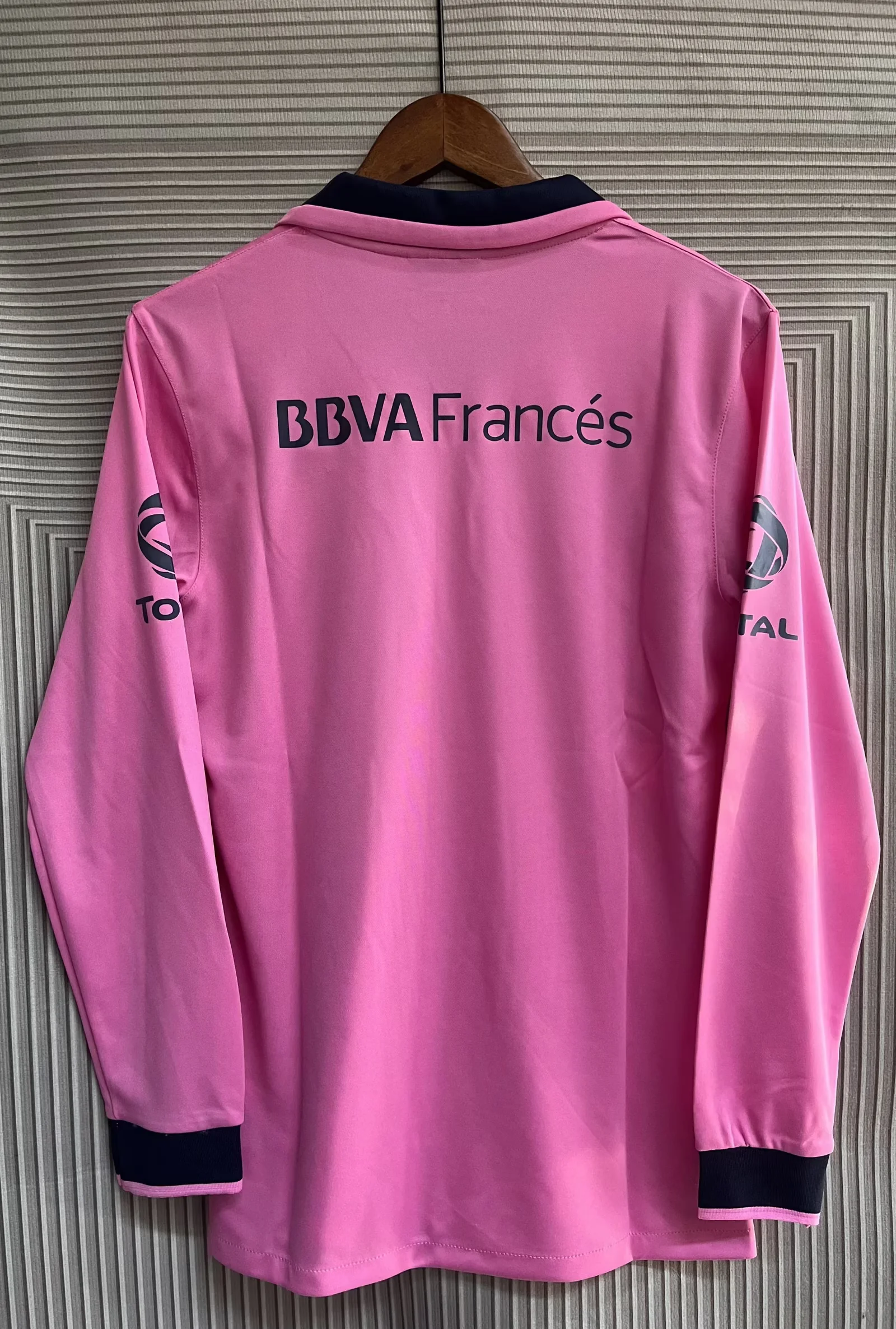 20123/2014 Retro Long Sleeve Boca Juniors Away Pink Soccer Jersey 1:1 Thai Quality