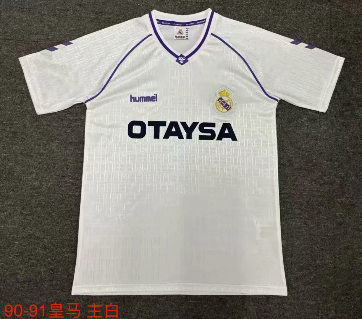 1990/91 Retro Real Madrid Home White Football Shirt1:1 Thai Quality