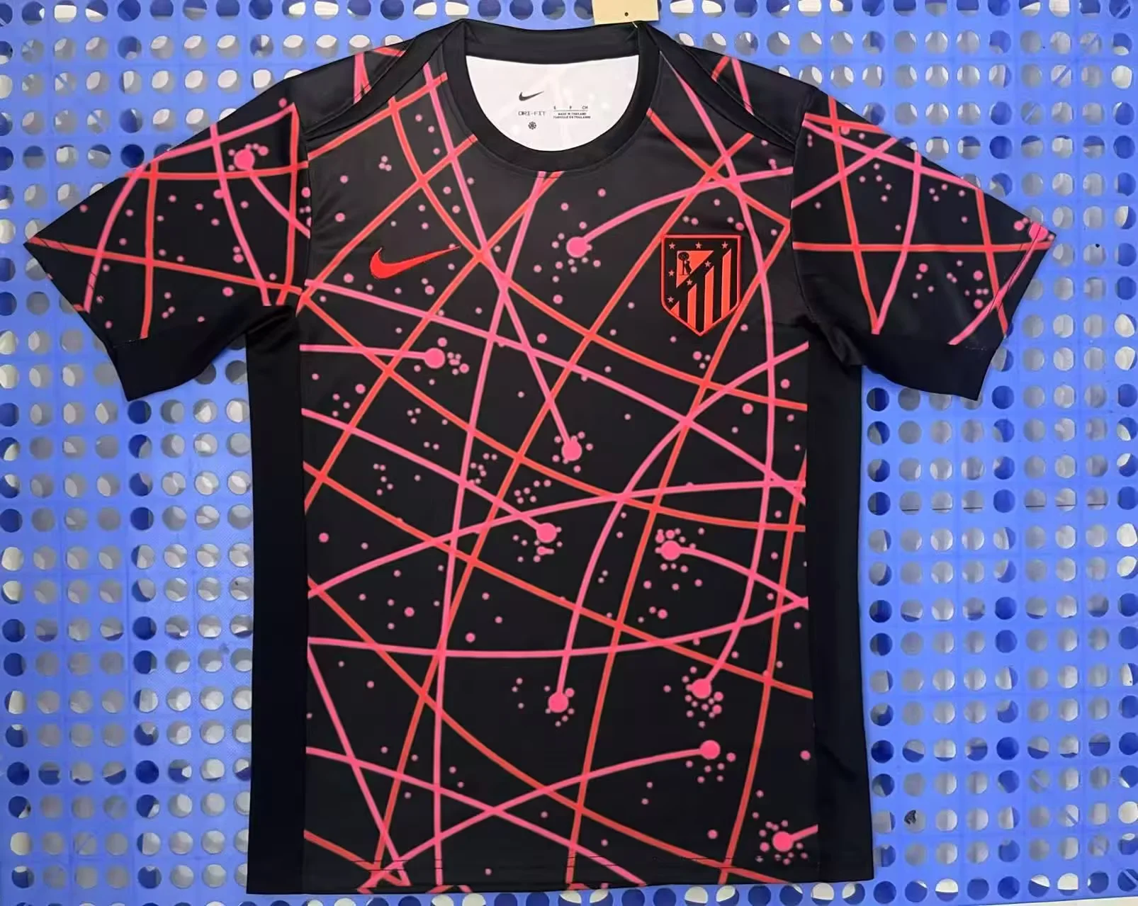 2025 Atletico Madrid home Red and Black Training levver Soccer Jersey