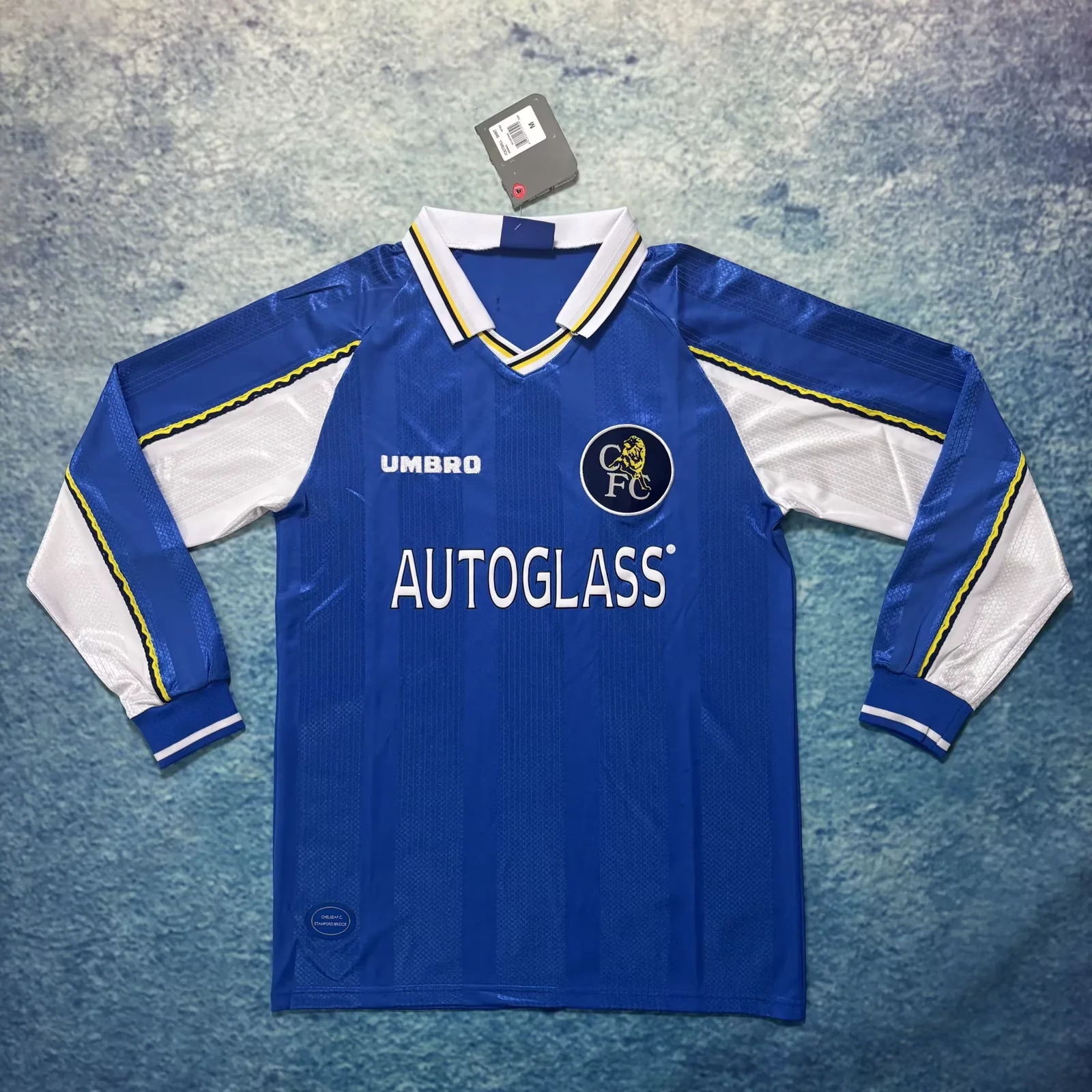 1997-99 Retro Long Sleeve Chelsea Home Football Shirt 1:1 Thai Quality
