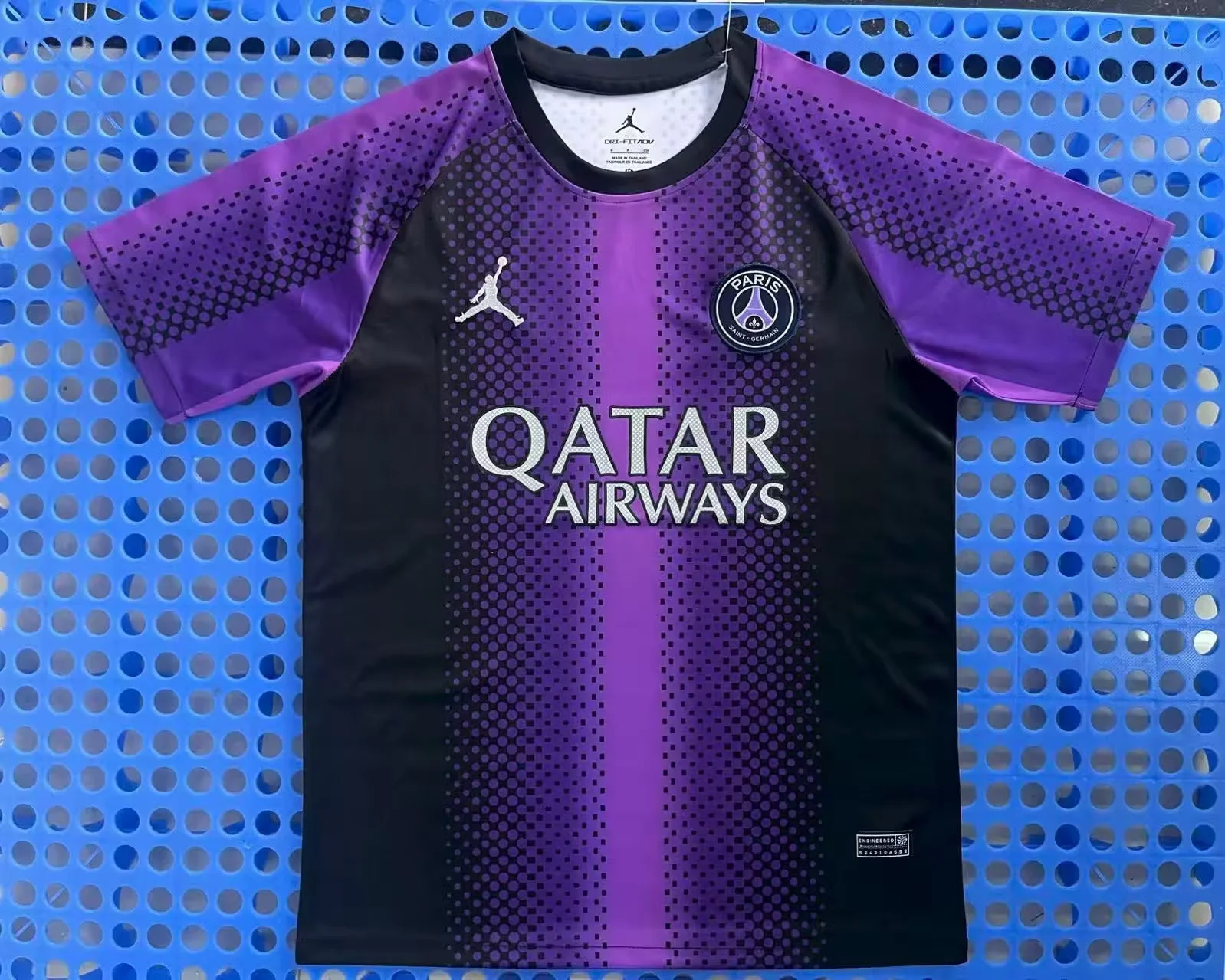 2025 Psg Paris Flying Man Training levver Blue and Black Soccer Jersey 1:1 Thai Quality