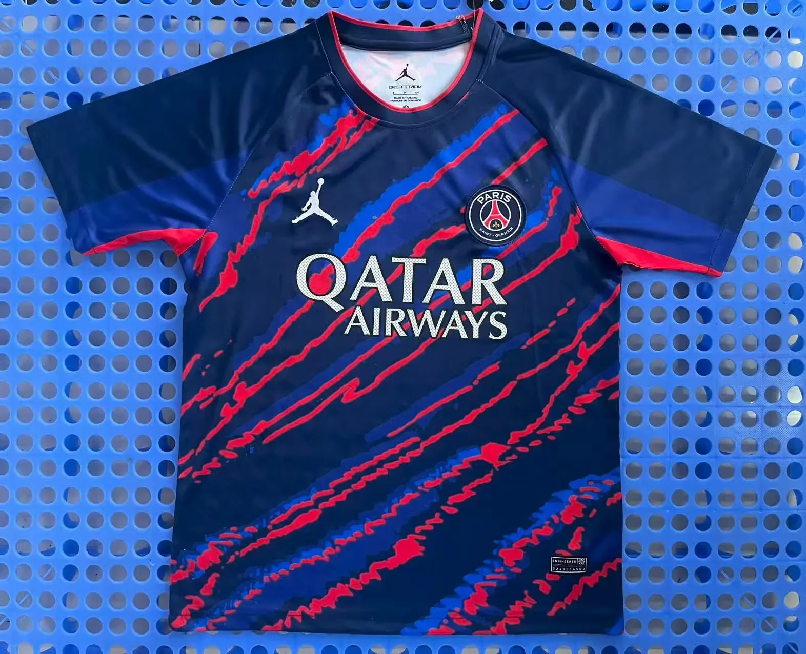2025 Psg Paris Flying Man Training levver Blue Soccer Jersey 1:1 Thai Quality