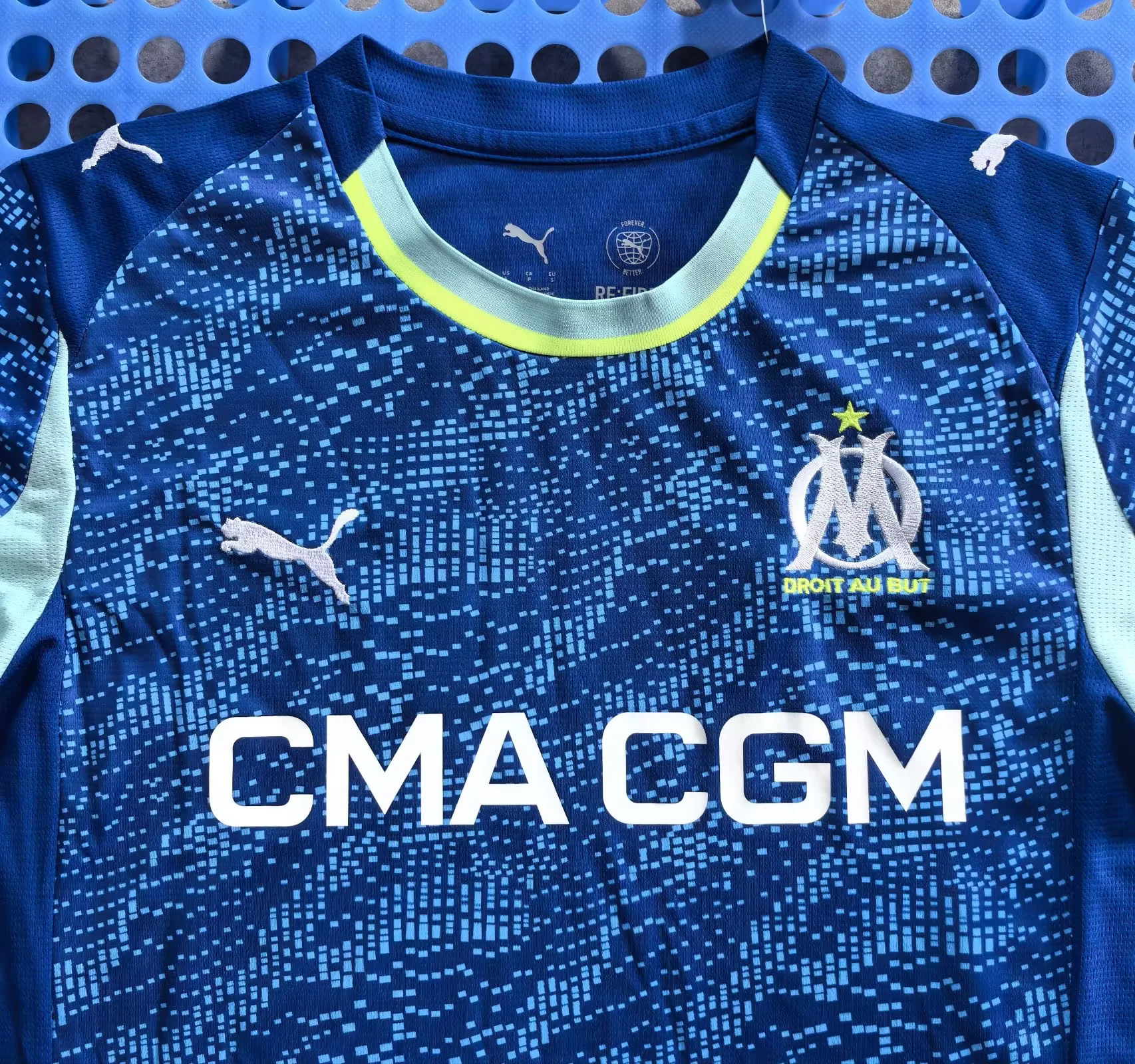 2025-26 Olympique de Marseille third Away Blue Football Shirt 1:1 Thai Quality