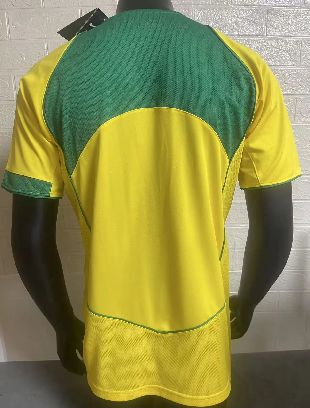2004 Retro Brazil Home Yellow Soccer Jersey
