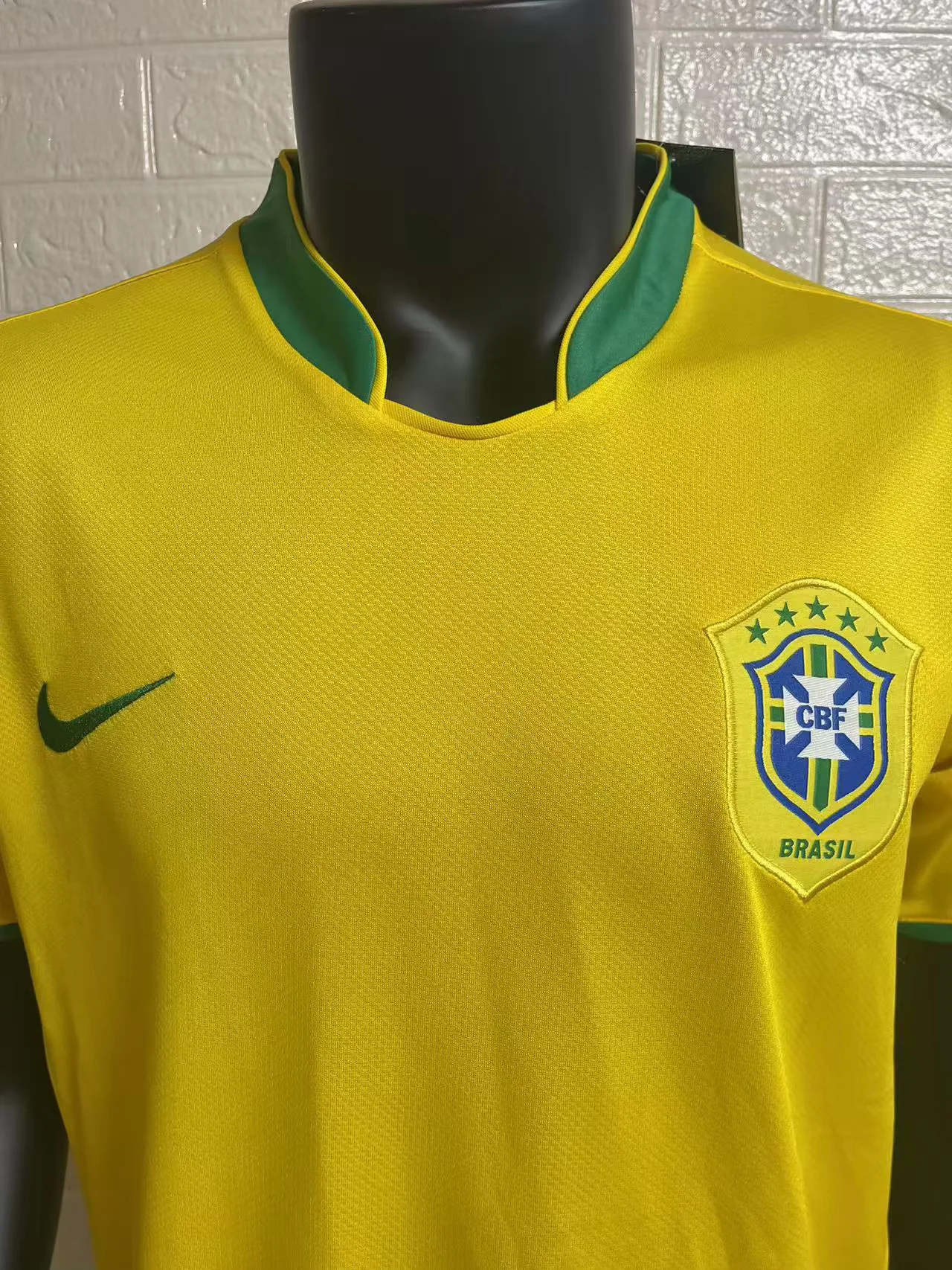 2006 Retro Brazil Home Yellow Soccer Jersey