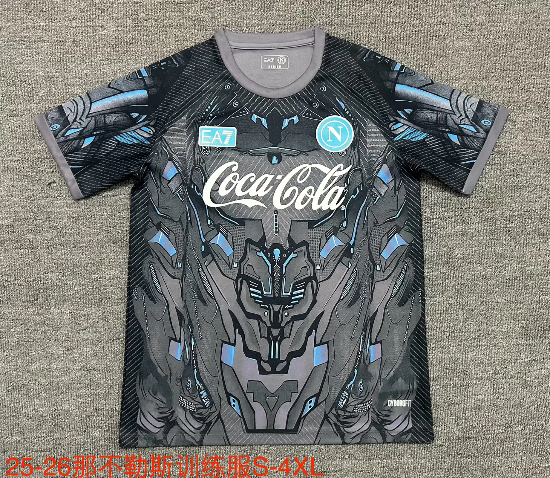 2024/2025 Napoli Training Wear Dark gray Soccer Jersey 1:1 Thai Quality