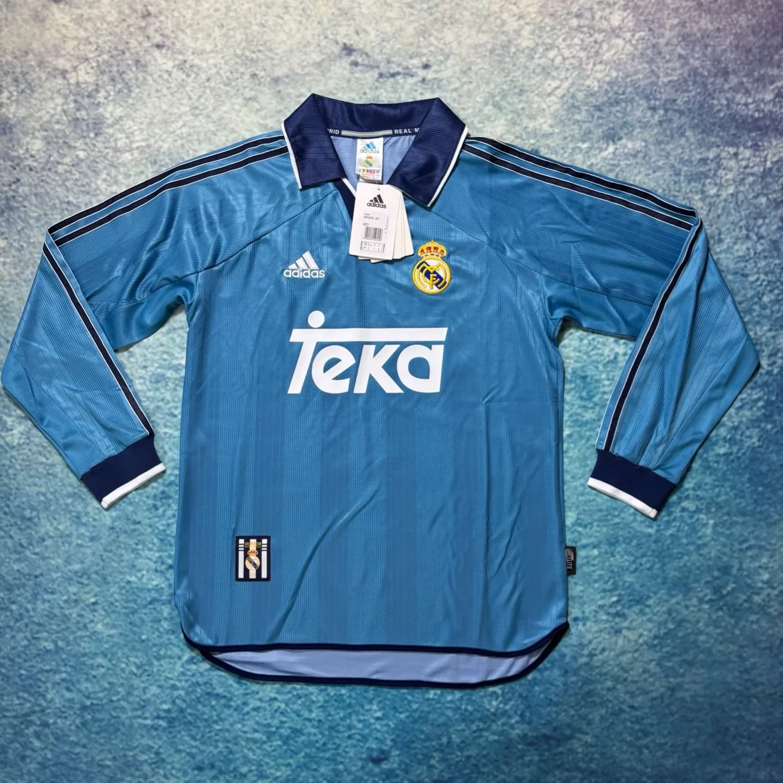 1999/2000 Retro Real Madrid  third Away Green Long Levver Football Shirt1:1 Thai Quality