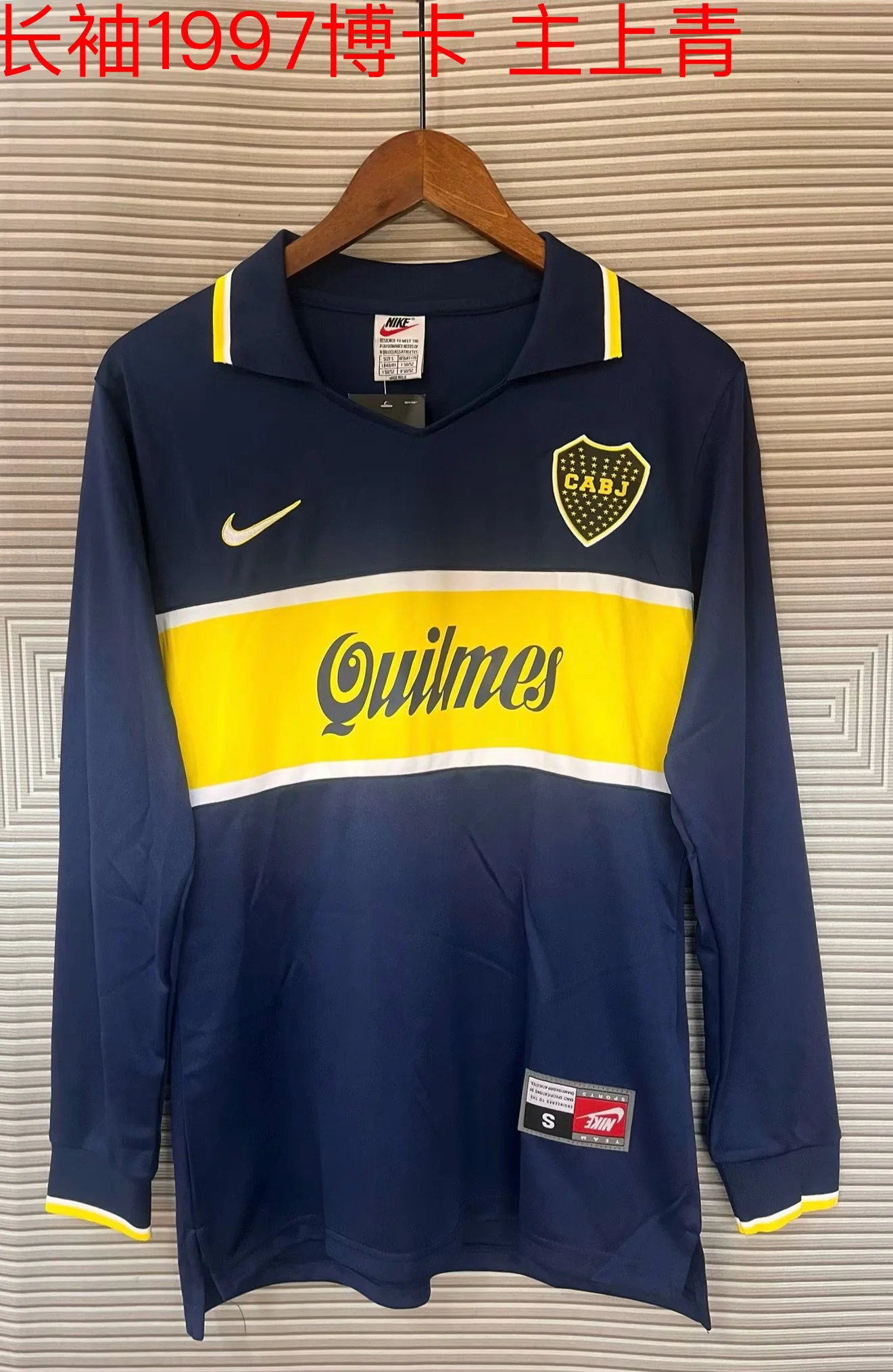 1997 Retro Boca Juniors Long levver Home upper Blue Football Jersey 1:1 Thai Quality