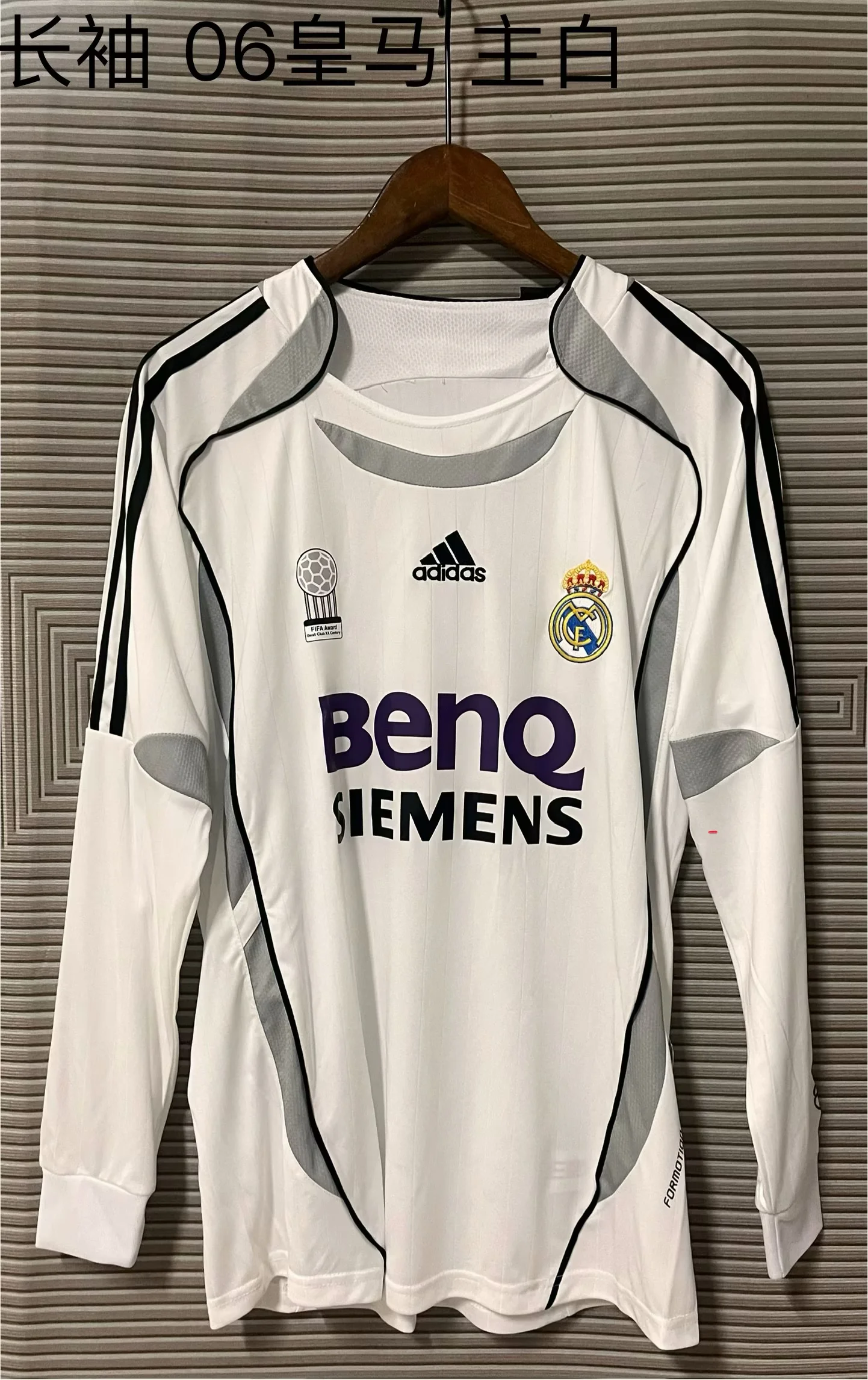 2006 Retro Real Madrid  Home White Long Levver Football Shirt1:1 Thai Quality