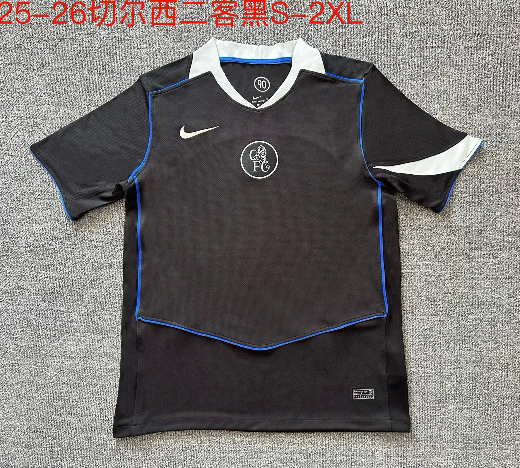 2025-26 Chelsea third Away Black Football Shirt 1:1 Thai Quality