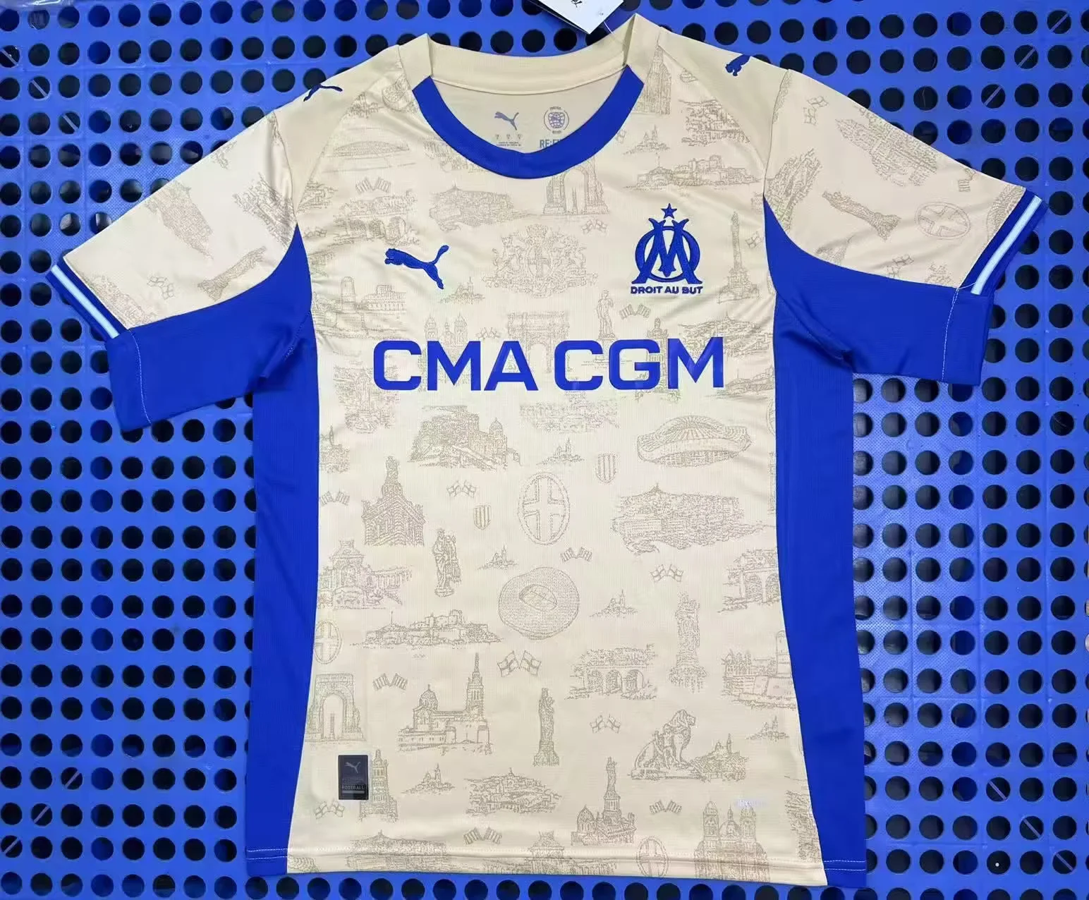 2025-26 Olympique de Marseille third Away White Football Shirt 1:1 Thai Quality