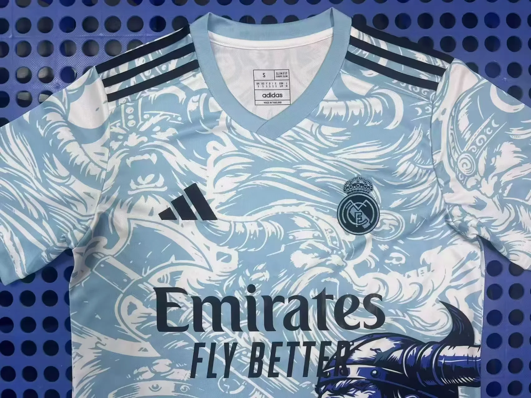 2025 Real Madrid Training Levver Lake Blue jersey 1:1