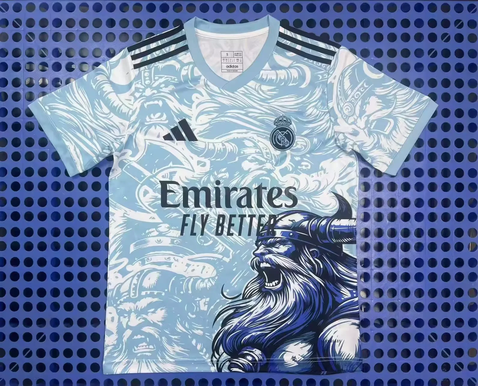 2025 Real Madrid Training Levver Lake Blue jersey 1:1