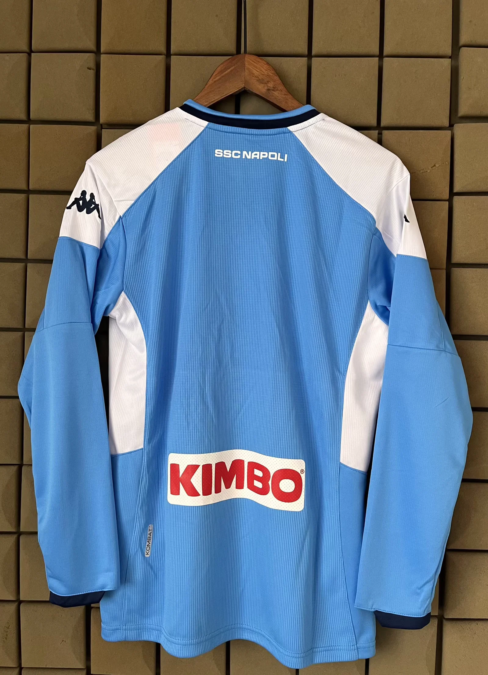 2019 Retro Napoli Long levver Blue Football Shirt 1:1 Thai Quality Set