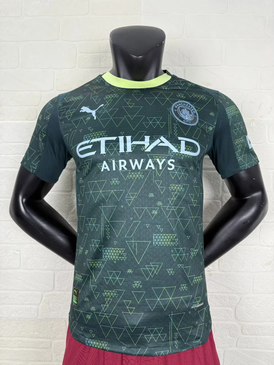 2025-26 Player Version Manchester City Green Football Shirt 1:1 Thai Quality