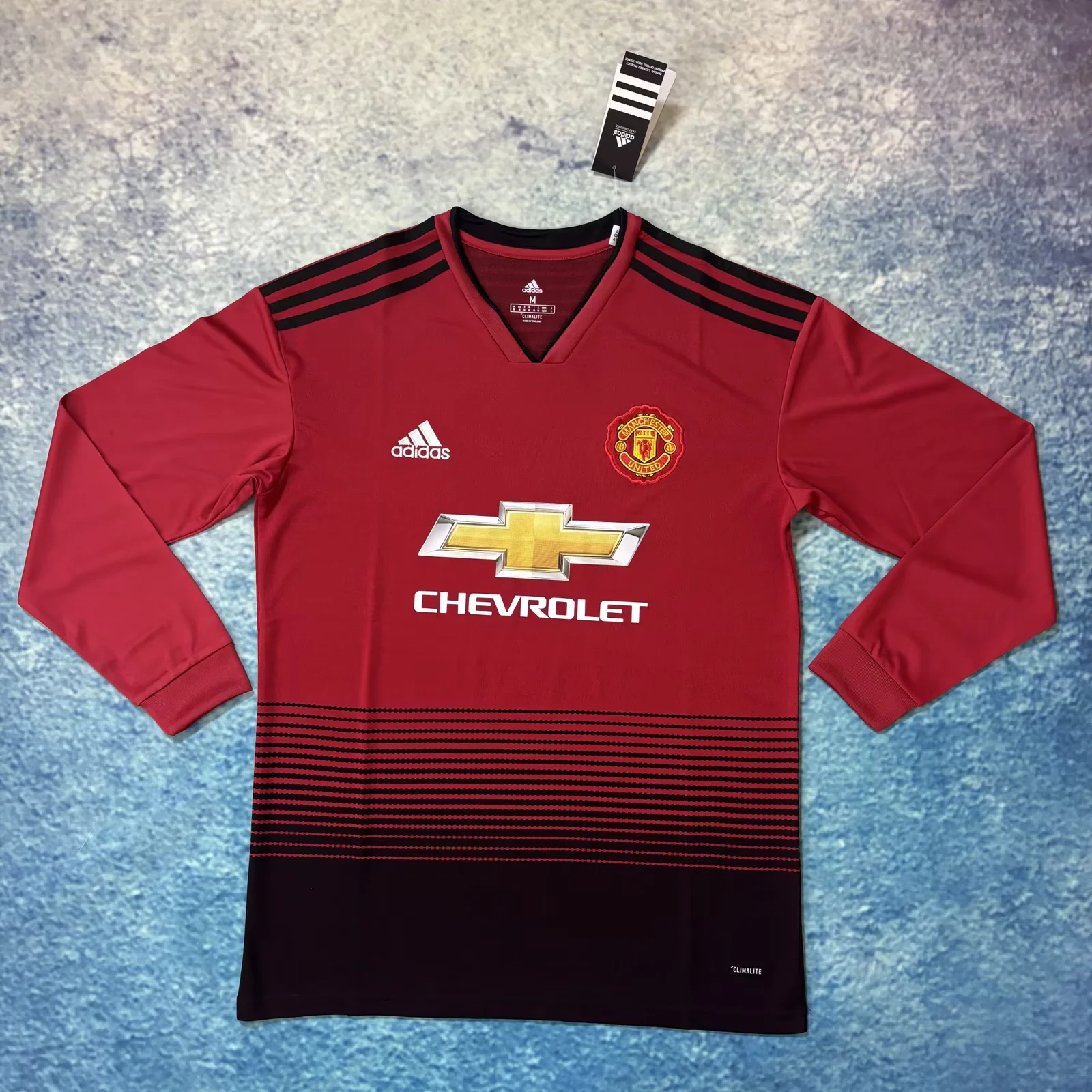 2018-19 Retro Long Sleeve Manchester United Home Red Football Shirt 1:1 Thai Quality