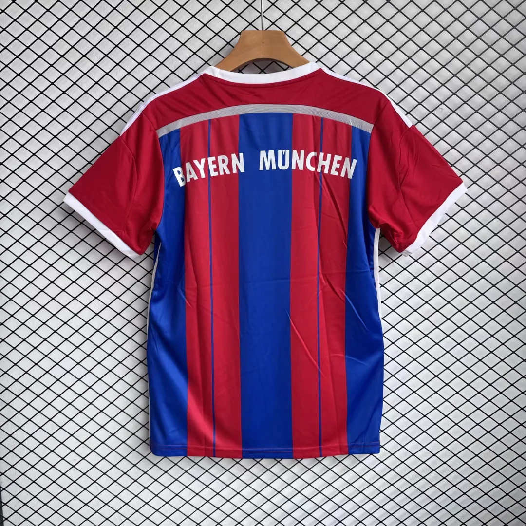 2014-15 Retro Bayern Munchen Home Blue and Red Soccer Jersey 1:1 Thai Quality