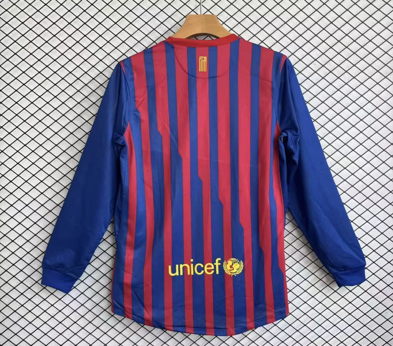 2011/2012 Retro Long Sleeve Barcelona Home Football Shirt 1:1 Thai Quality