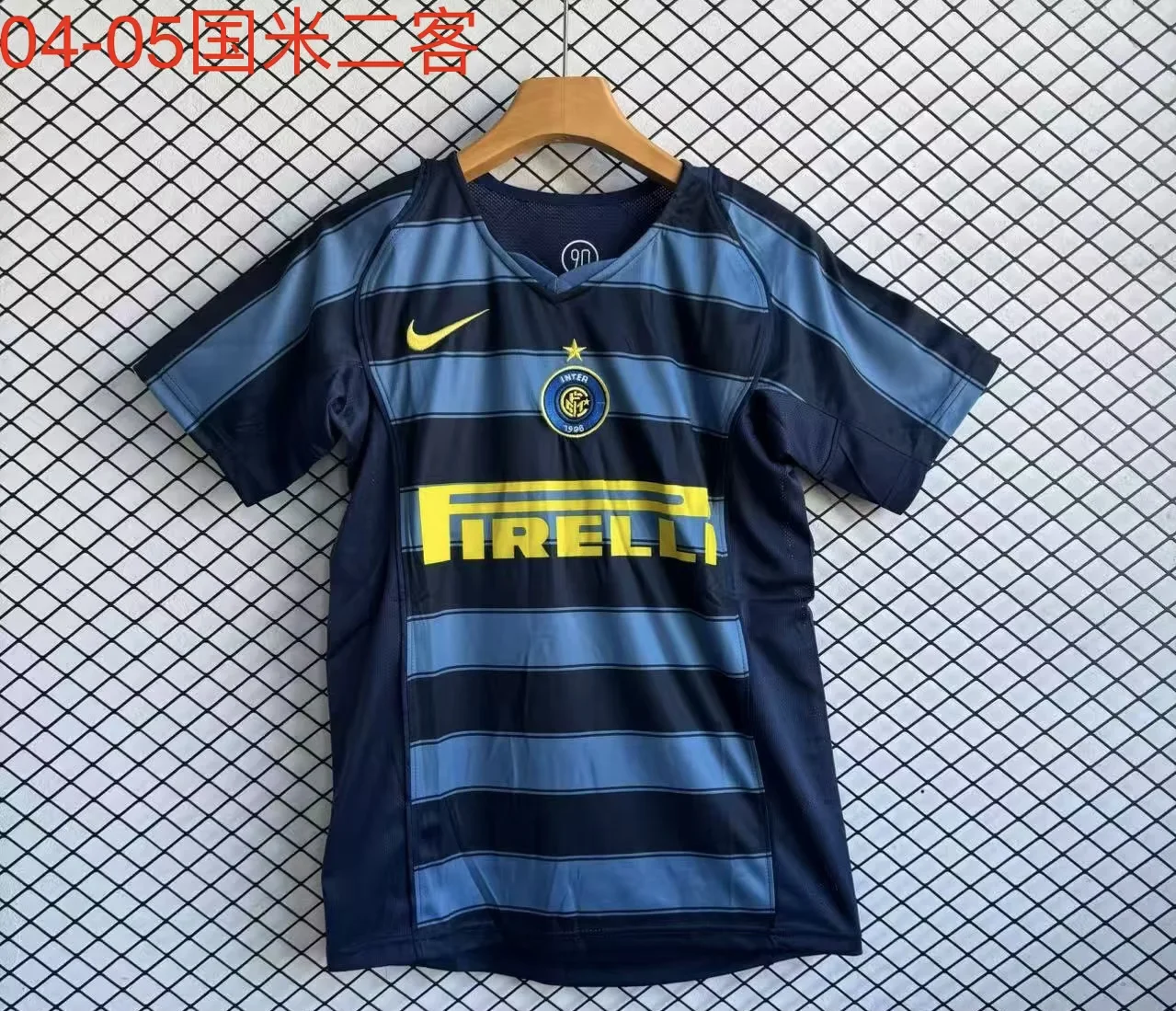 2004/2005 Retro Inter Milan third Away Blue Football Jersey1:1 Quality Thai