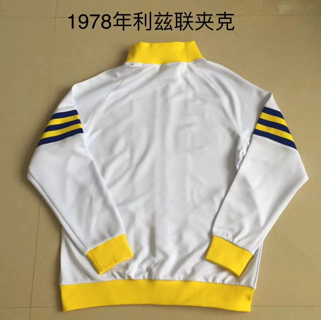 1978 Retro Leeds united Jacket Away White and Yellow