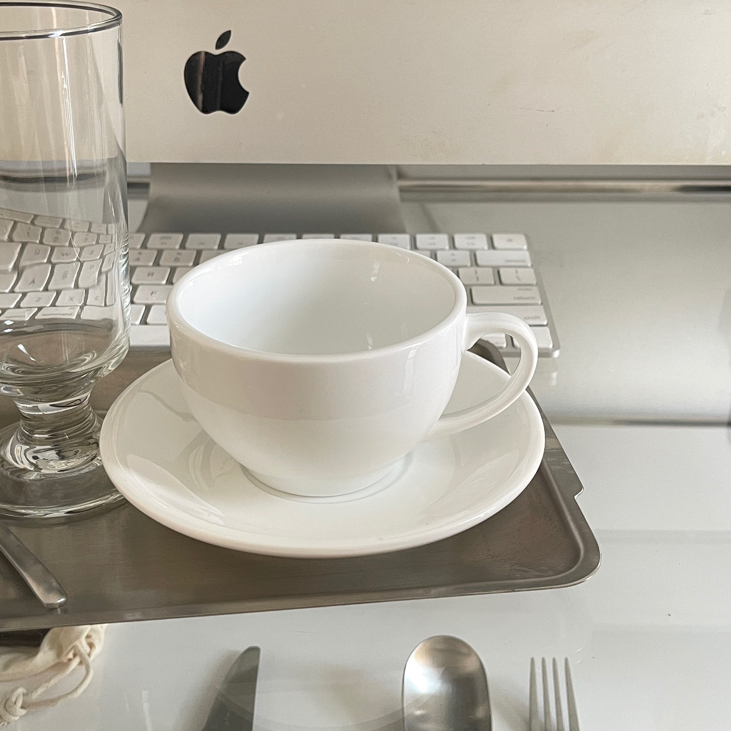 White Ceramic Coffee Mug Set