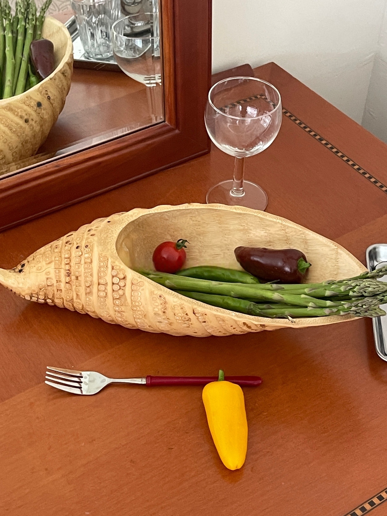 Artisan Bamboo Fruit Bowl