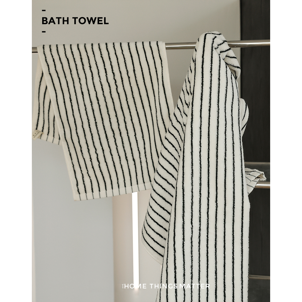 Luxury Striped Cotton Towel Set
