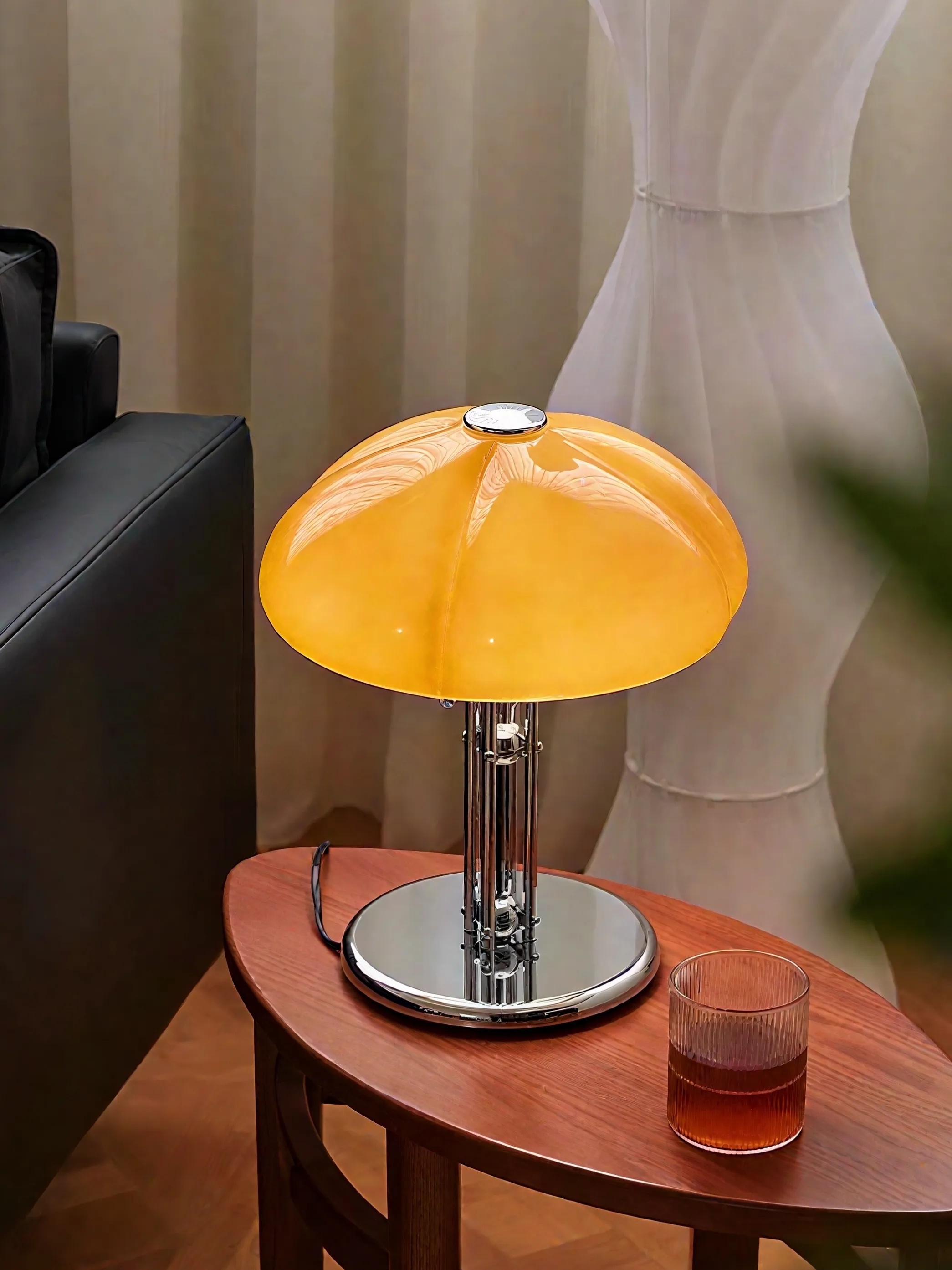 Mid-Century Modern Pumpkin Lamp