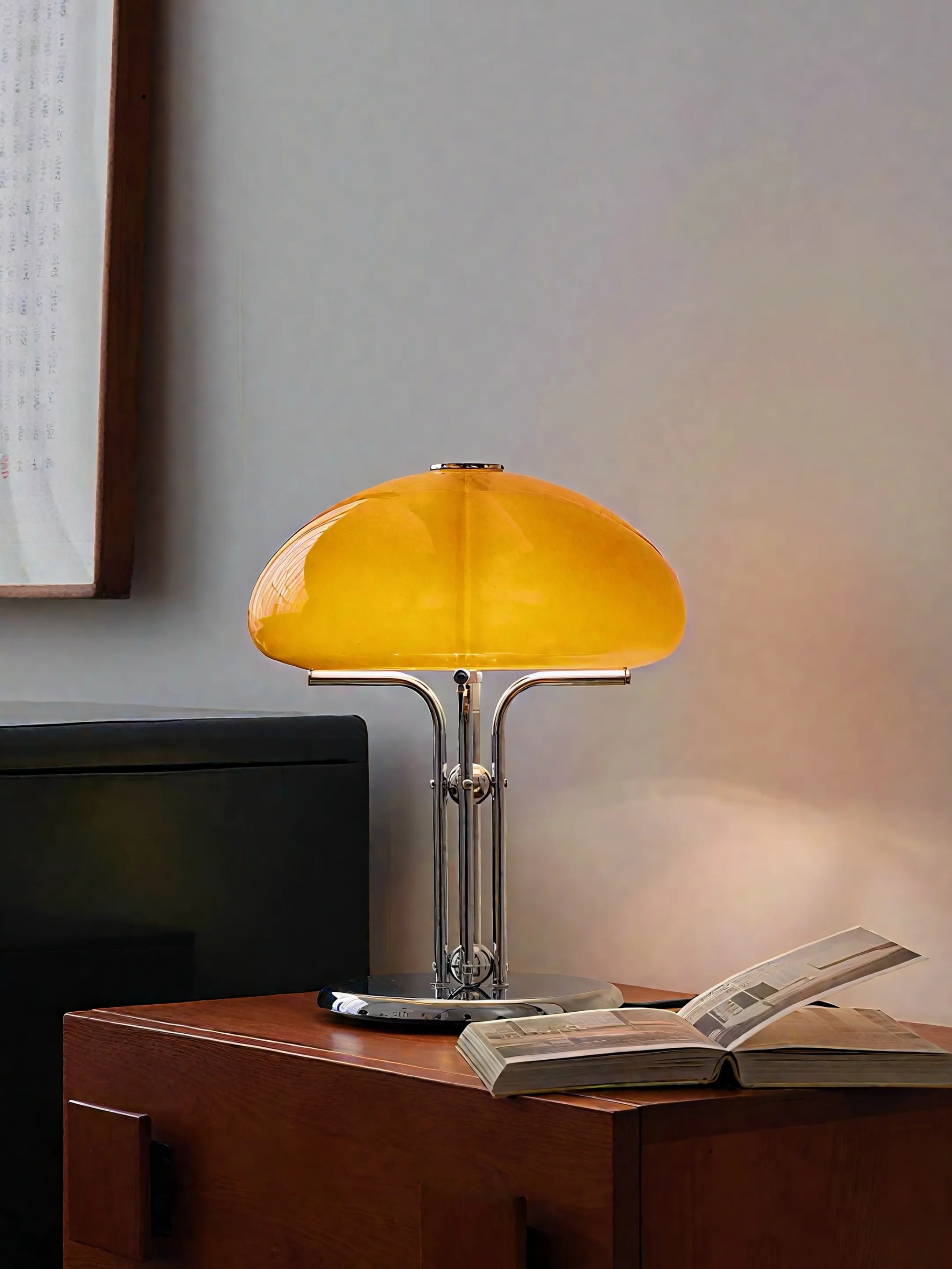 Mid-Century Modern Pumpkin Lamp