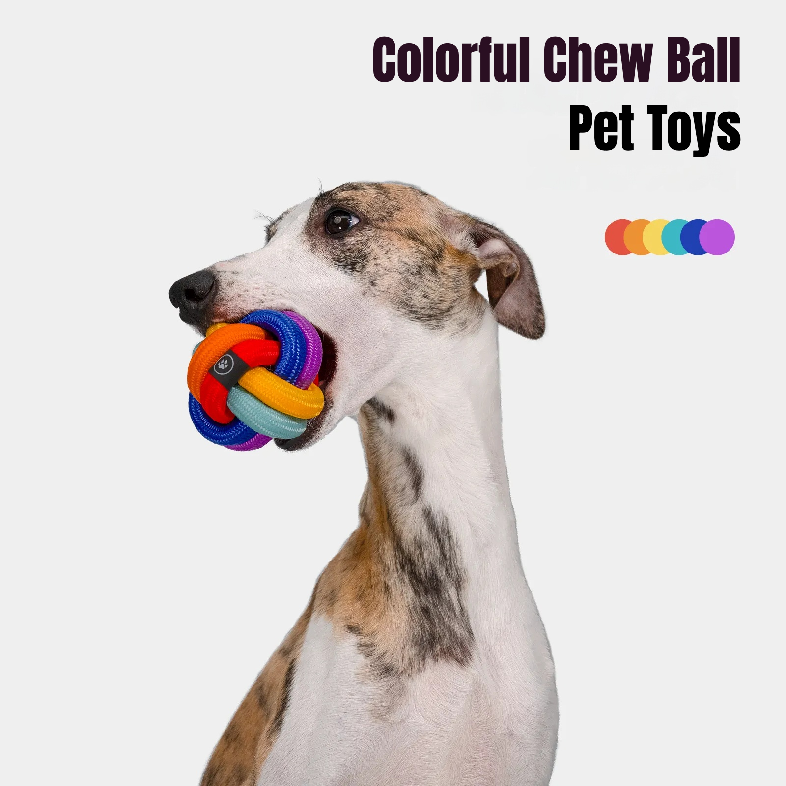 Puppy Teething Toy & Dental Cleaner Ball - Textured Rope Ball for Oral Hygiene and Gum Relief