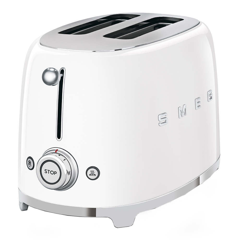 Smeg Brödrost 2 skivor TSF01 Vit
