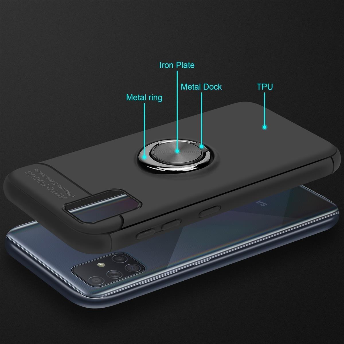 Cadorabo Hülle für Samsung Galaxy A71 5G Fokus Ring TPU Silikon