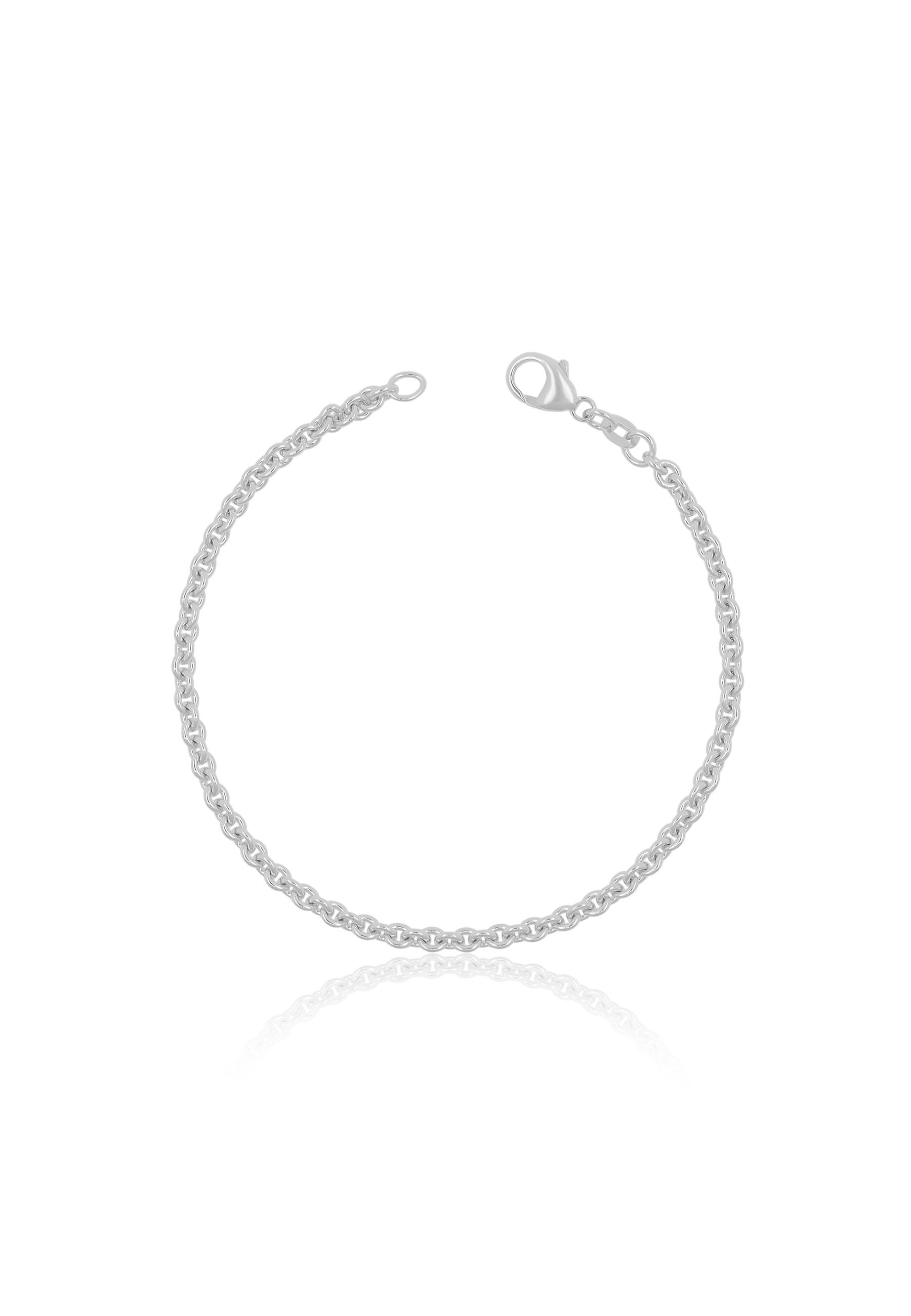 MUAU Schmuck Bracelet Rundanker Weissgold 750, 3.1mm, 19cm