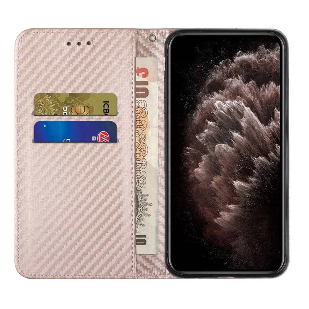 Cover-Discount Galaxy A14 - Carbon Look Flip Case Hülle