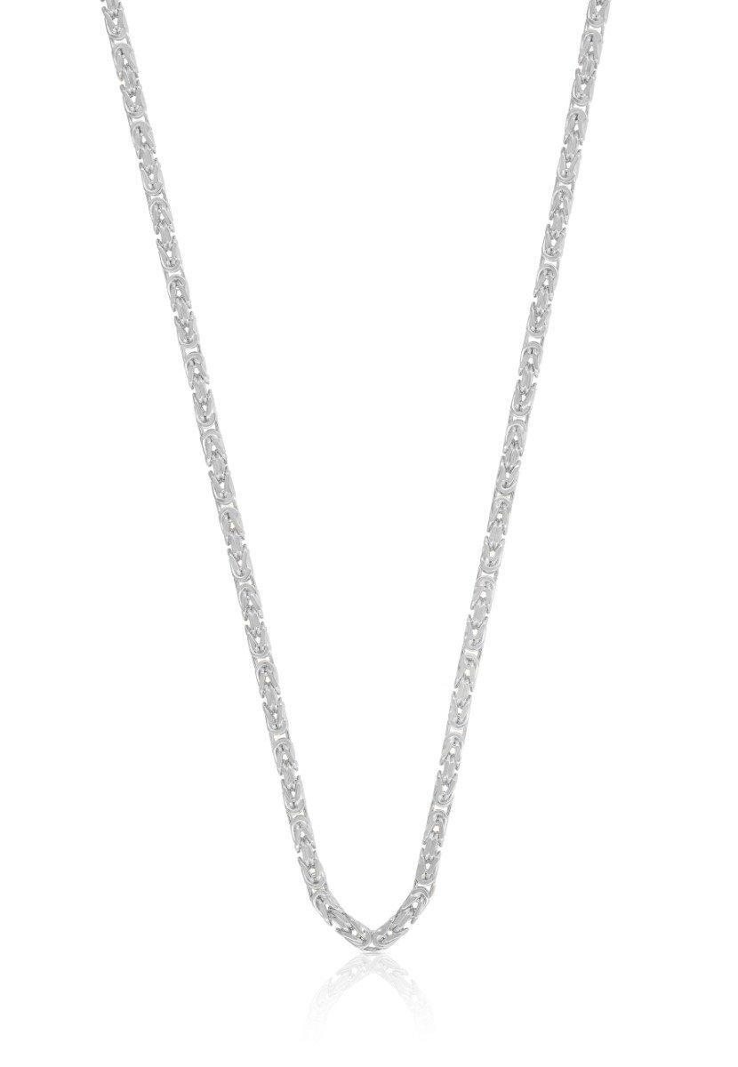 MUAU Schmuck Collier Königskette klassisch Weissgold 750, 2mm, 50cm