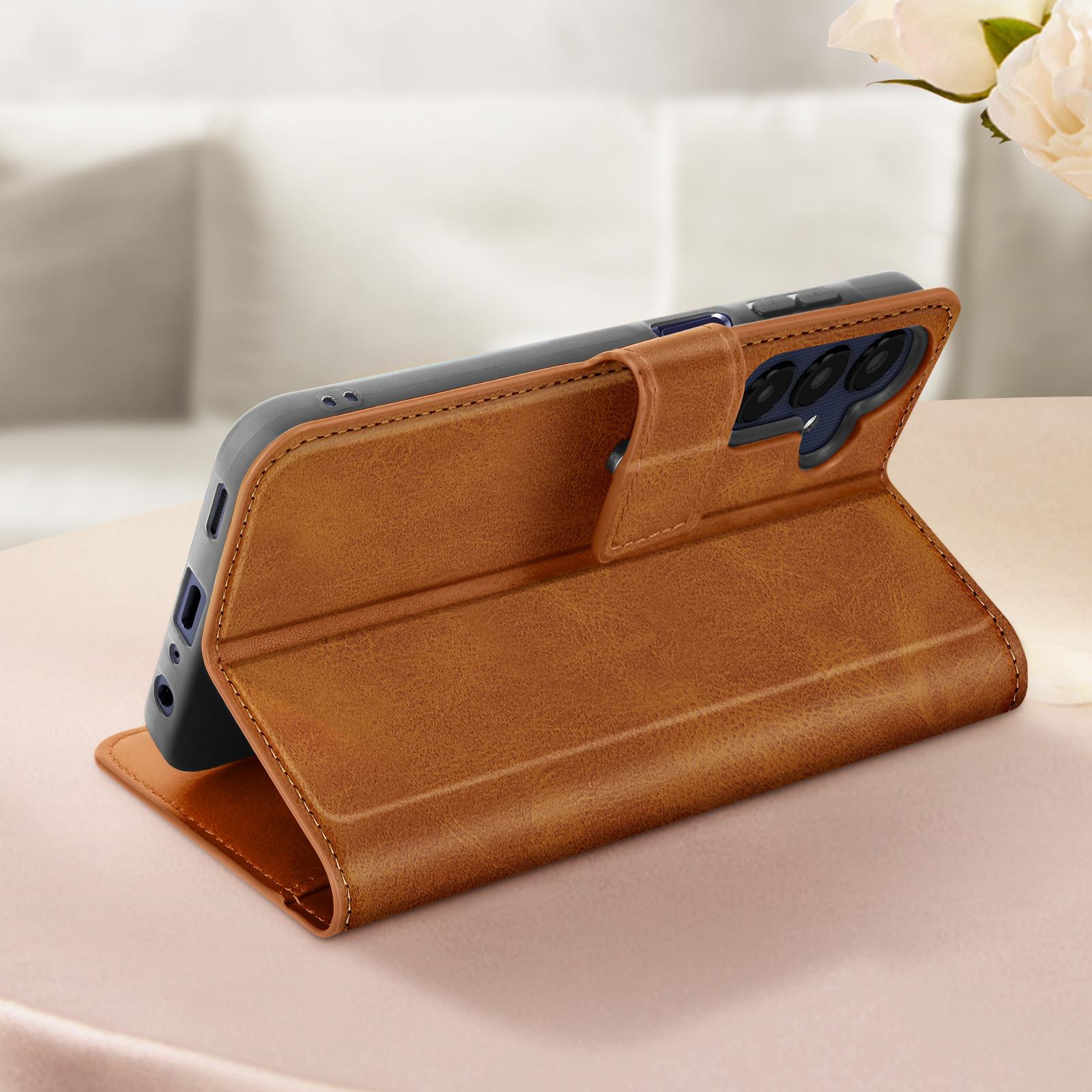 Avizar Prestifold Hülle Samsung A25 5G Braun