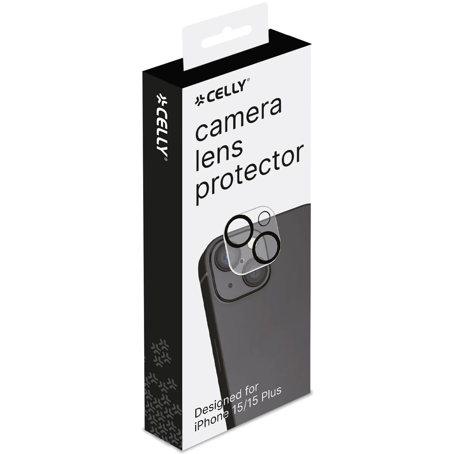 Celly Kameraobjektivschutz für das Kameraobjektiv iPhone 15 / iPhone 15 Plus