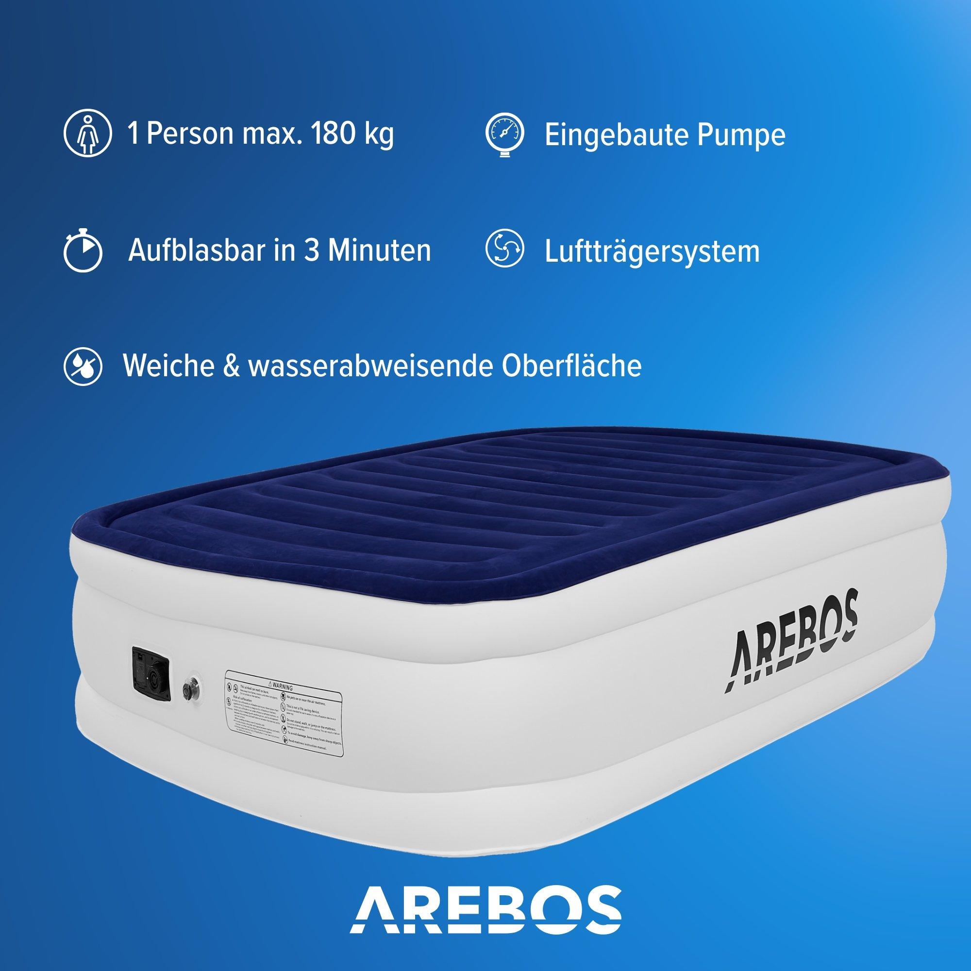 Arebos Luftmatratze selbstaufblasend Gästebett Bett Matratze Luftbett mit Pumpe
