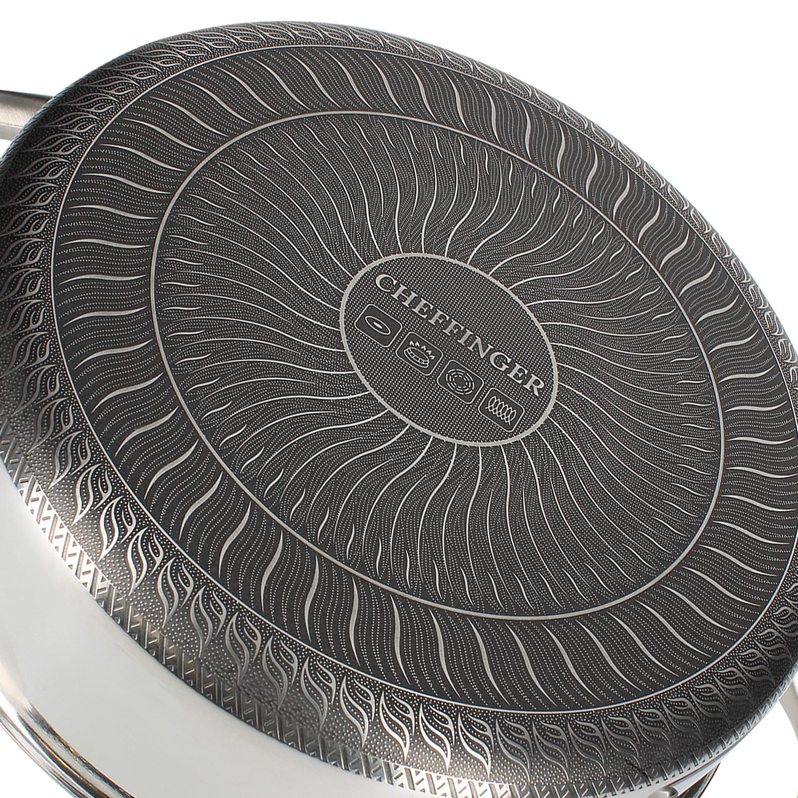 Cheffinger Premium Sauter Pfanne mit Deckel 28cm