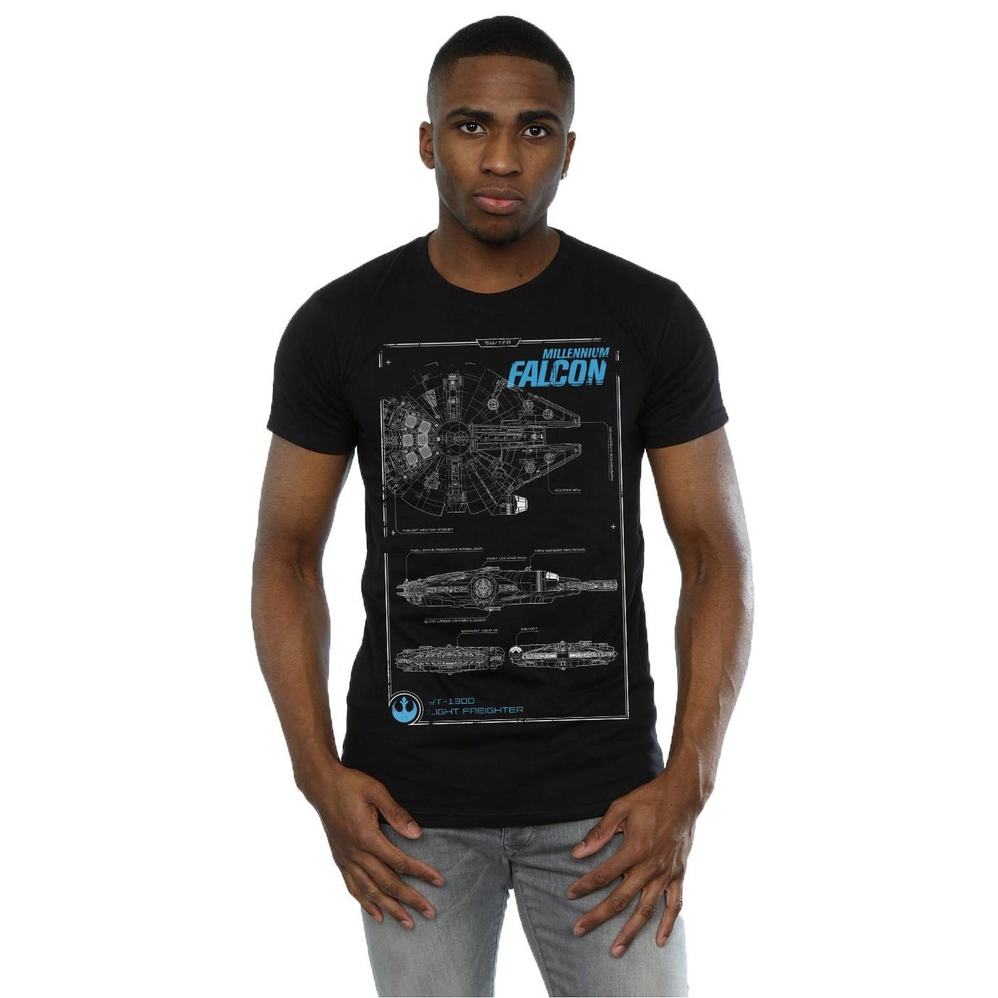 STAR WARS Star Wars Force Awakens Millennium Falcon Manual T-Shirt
