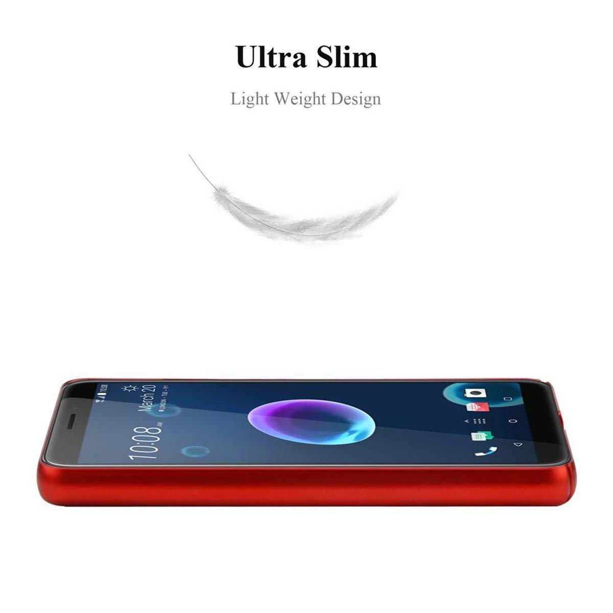 Cadorabo Hülle für HTC Desire 12 Hard Case in Metall Optik