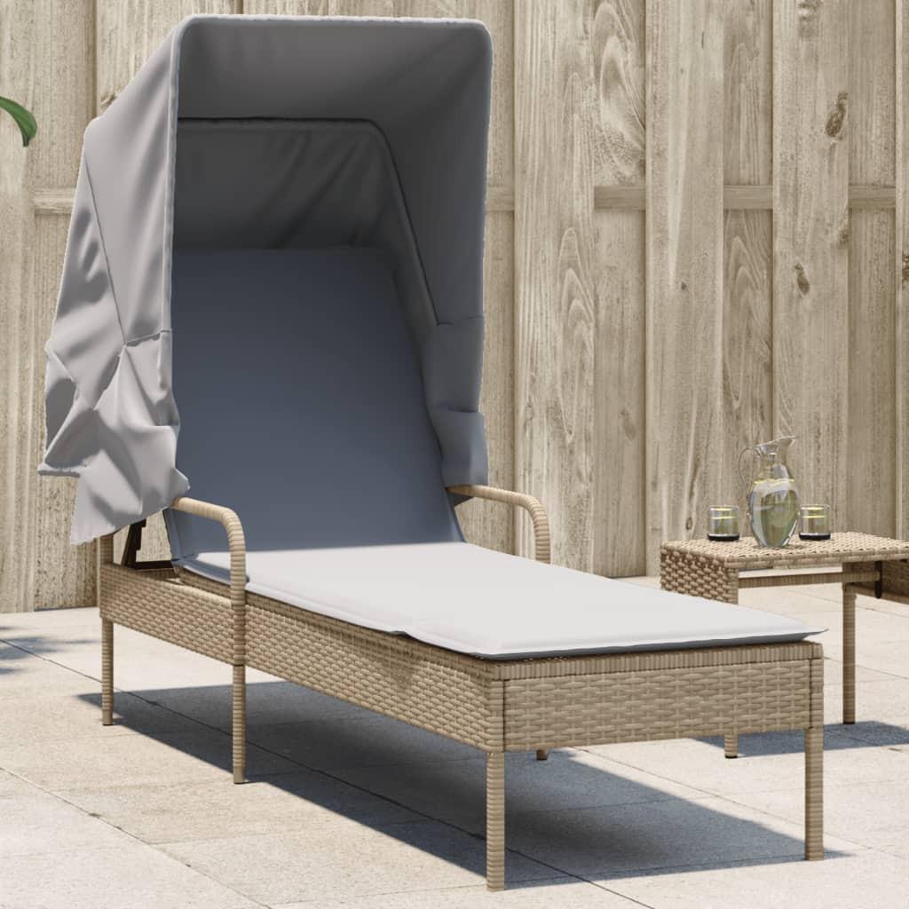 VidaXL Sonnenliege poly-rattan