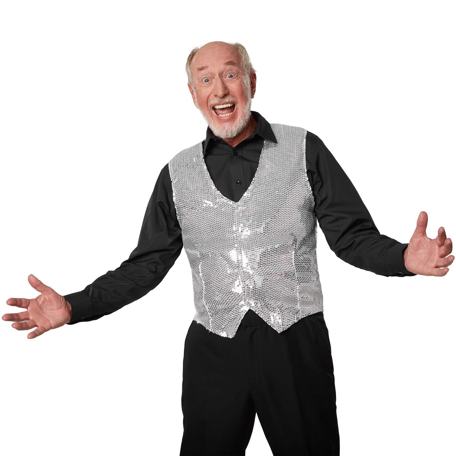 Tectake Pailletten-Weste Herren