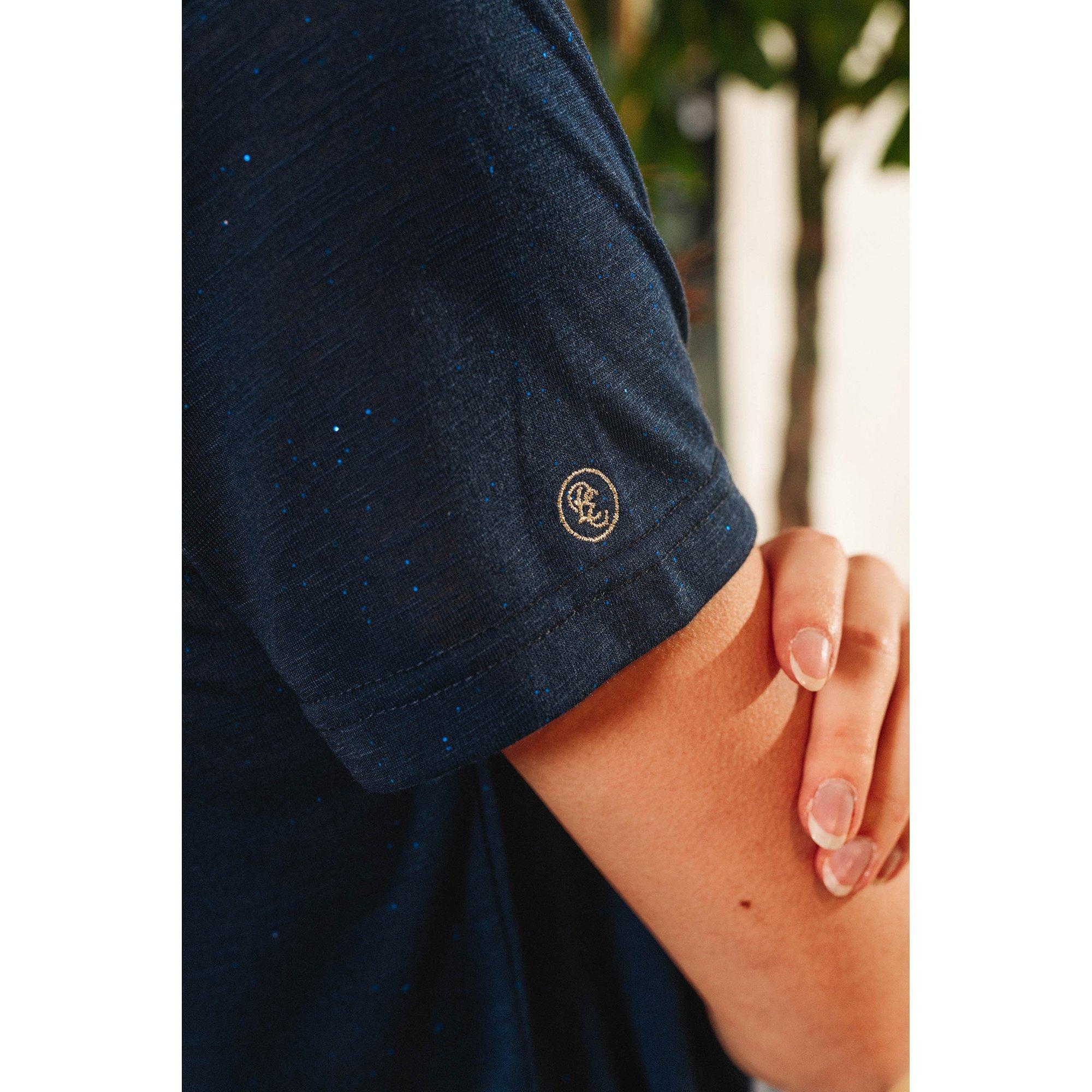 La Petite Etoile Elvie V-Ausschnitt T-Shirt mit Glitzereffekt