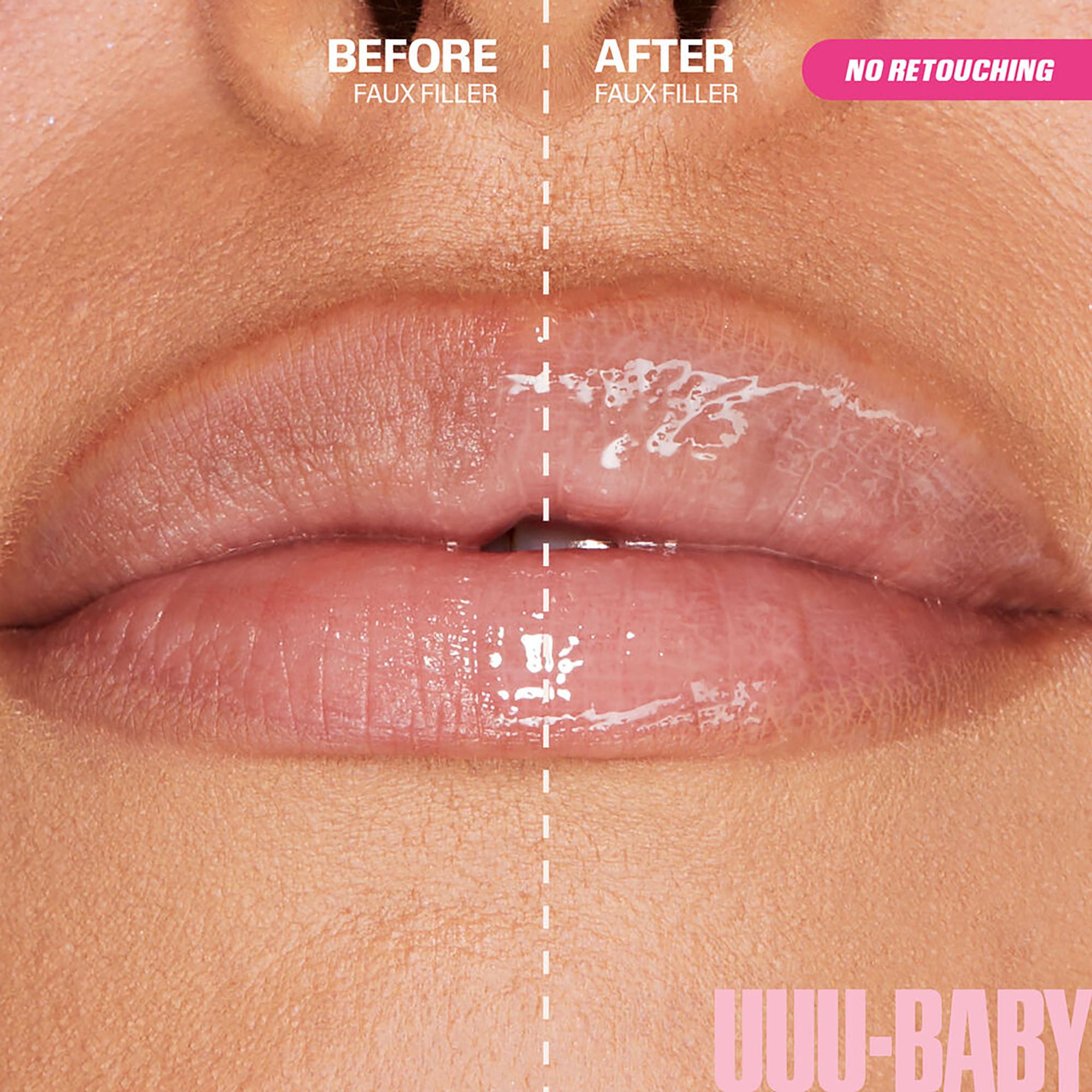 Huda Beauty FAUX FILLER LIP GLOSS FOXY Faux Filler - Hochglänzender Lipgloss